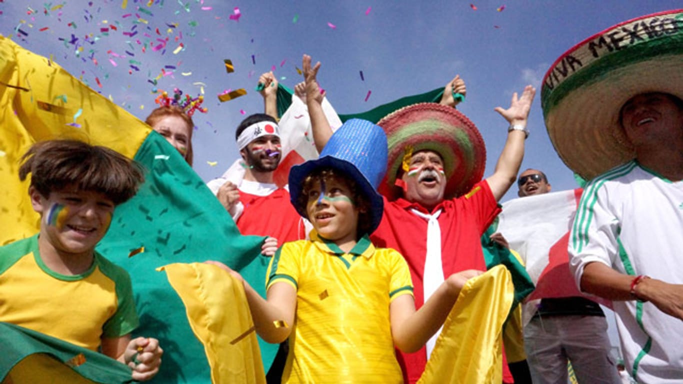 Bei der WM 2014 empfängt Brasilien wie hier beim diesjährigen Confed Cup Fußball-Fans aus aller Welt.