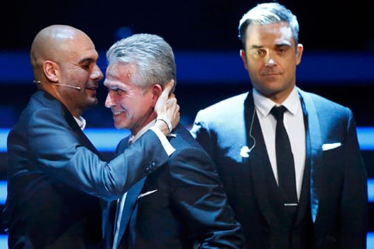 Der neue und der alte Bayern-Trainer: Pep Guardiola (li.) und Jupp Heynckes verstehen sich.