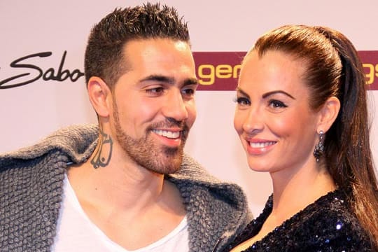 Rapper Bushido und seine Frau Anna-Maria Ferchichi im März 2012, als diese mit dem ersten gemeinsamen Kind des Paares schwanger war.