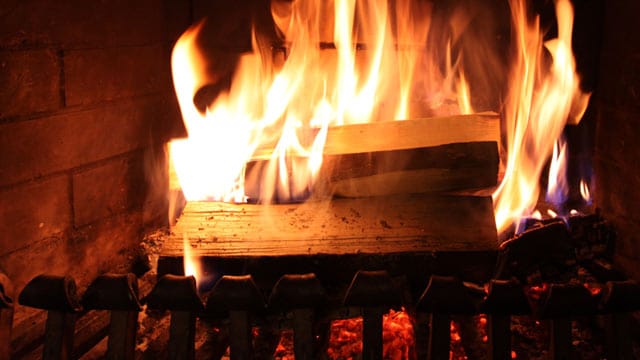 Achten Sie darauf, Ihren Kamin nur mit trockenem Holz zu befeuern