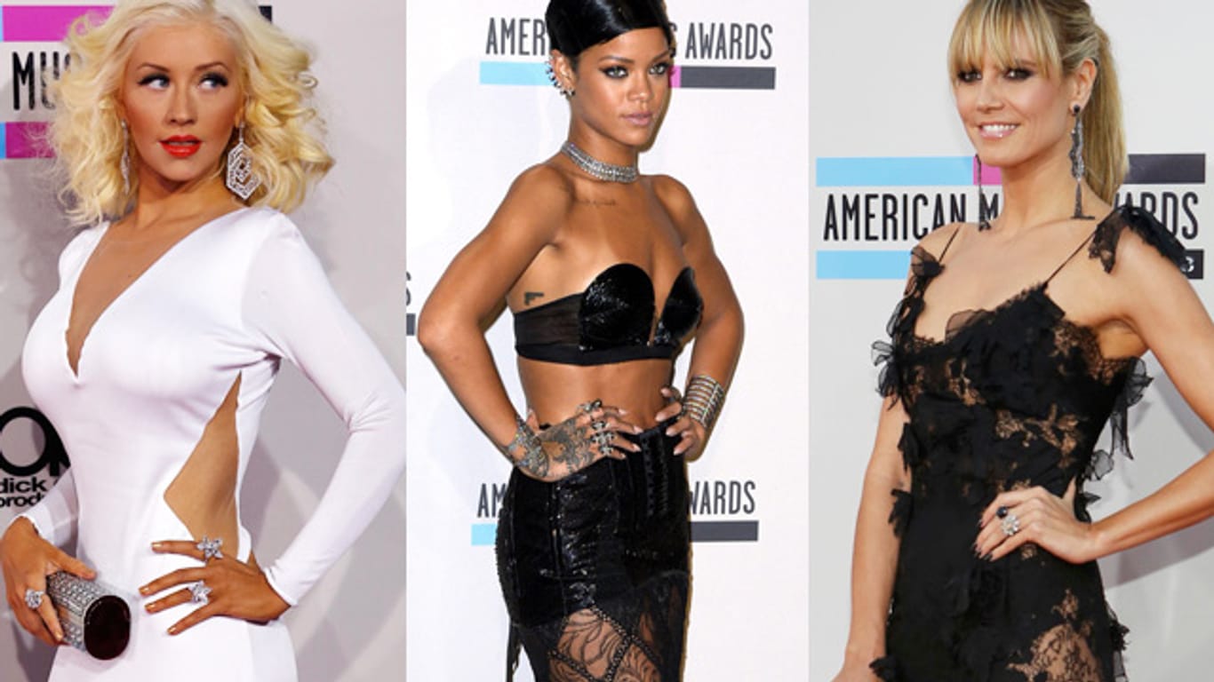 Christina Aguilera, Rihanna und Heidi Klum bei den "American Music Awards".