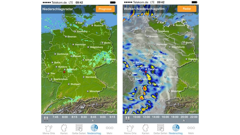Dank über 1000 Wetterstationen liefern wetter.info die besten Vorhersagen der kostenlosen Apps.
