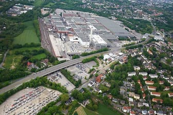 Das Bochumer Werksgelände des Autobauers Opel aus der Vogelperspektive