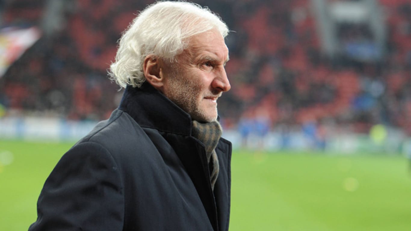 Bayer-Sportdirektor Rudi Völler am 27. November 2013 beim CL-Vorrundenspiel gegen Manchester United.