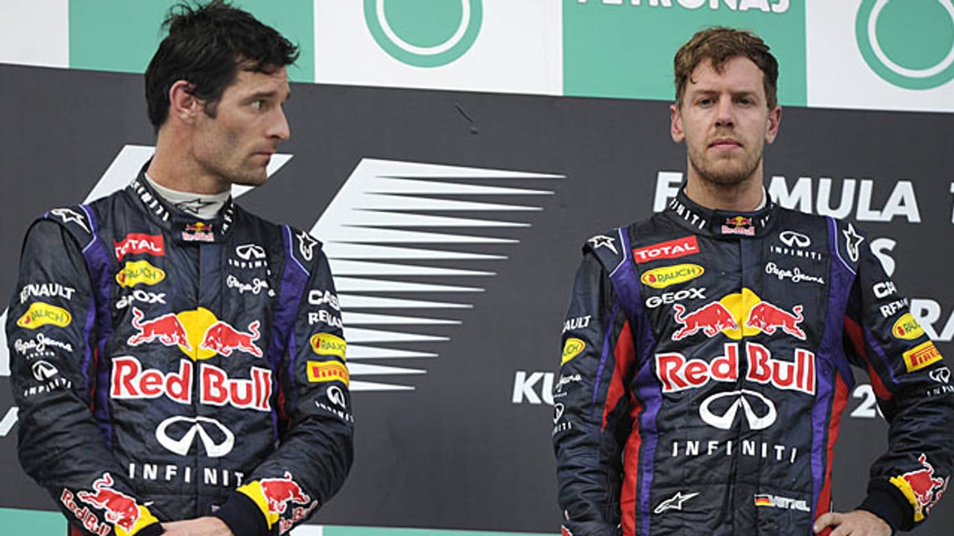 Die Erzrivalen Mark Webber (li.) und Sebastian Vettel (re.) hatten sich nie viel sagen.