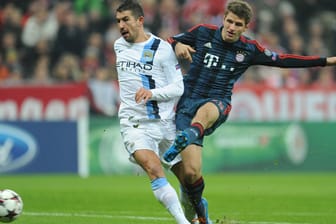 Thomas Müller (re.) erzielte das erste Tor für die Bayern.