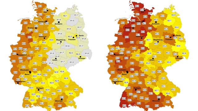 Im Osten gehen Männer und Frauen früher in Rente