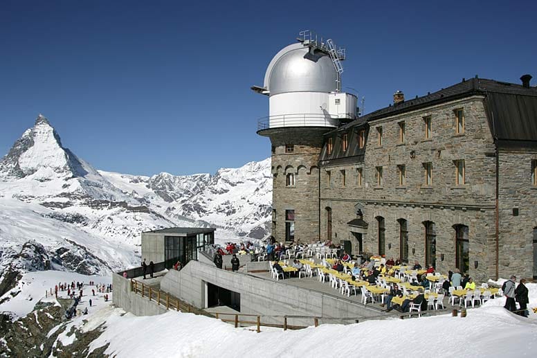 Zimmer mit grandioser Aussicht: Das "Kulmhotel Gornergrat" in Zermatt liegt auf 3100 Metern Höhe.