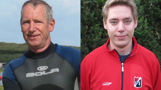 Jürgen Walenciak (li.) geht für den SC DJK Roland Borsigwalde auf Torejagd, sein Sohn Conradin gibt die Kommandos am Seitenrand. (Fotos: privat) Jürgen Walenciak (li.) geht für den SC DJK Roland Borsigwalde auf Torejagd, sein Sohn Conradin gibt die Kommandos am Seitenrand. (Fotos: privat)