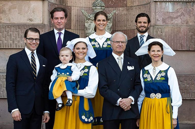 Die schwedische Königsfamilie im Jahr 2013