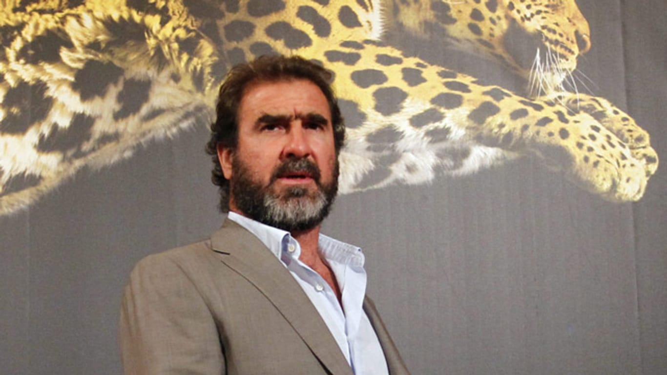 Eric Cantona posiert im Rahmen eines Filmfestivals.