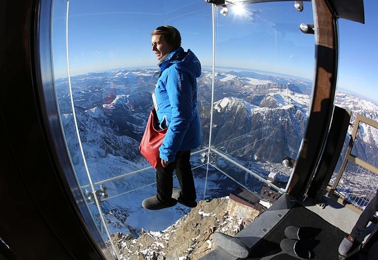 Ein 360-Grad-Panoramablick auf die französischen, italienischen und Schweizer Alpen - und natürlich den Mont Blanc - löst bei Freunden frischer Bergluft wahre Höhenflüge aus.