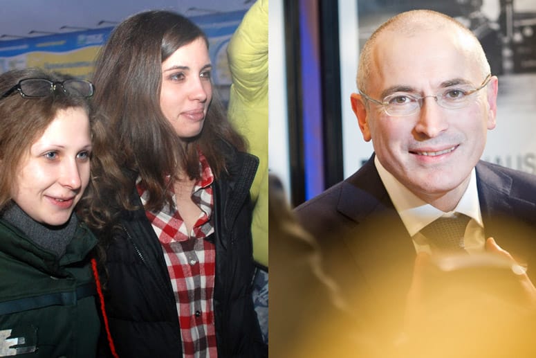 Maria Aljochina (25, links) und Nadeschda Tolokonnikowa (24) haben an Michail Chodorkowski geschrieben
