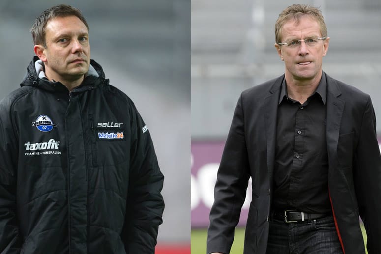 André Breitenreiter (li.) und Ralf Rangnick
