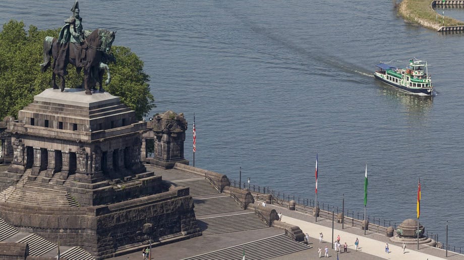 Am Dreiländereck bei Koblenz steht das Kaiser-Wilhelm-I.-Denkmal.