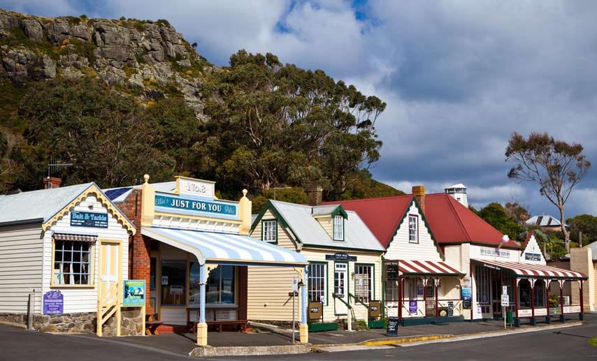 Holzhäuser in Stanley: Der kleine Ort ist ein guter Ausgangspunkt für Touren im Nordwesten Tasmaniens.