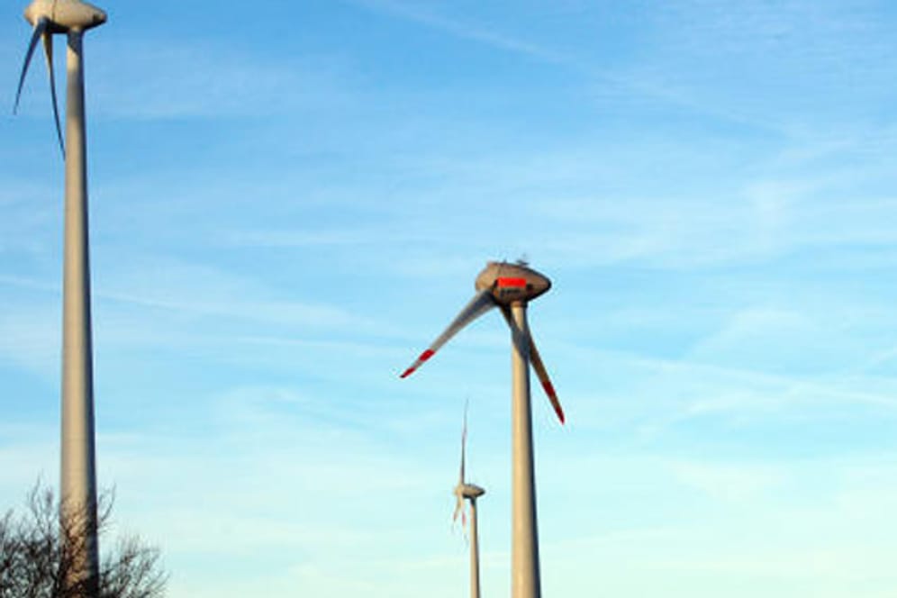 Im Windpark Schneebergerhof in der Pfalz ragt die E-126 des Herstellers Enercon mit einem abgerissenen Rotorblatt empor