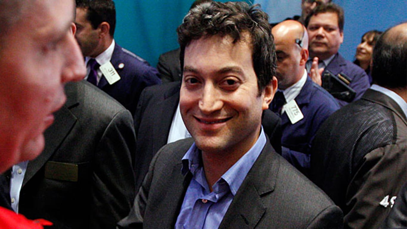 Shutterstock-Gründer Jon Oringer beim Börsengang seiner Firma am 11. Oktober 2012