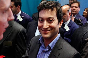 Shutterstock-Gründer Jon Oringer beim Börsengang seiner Firma am 11. Oktober 2012