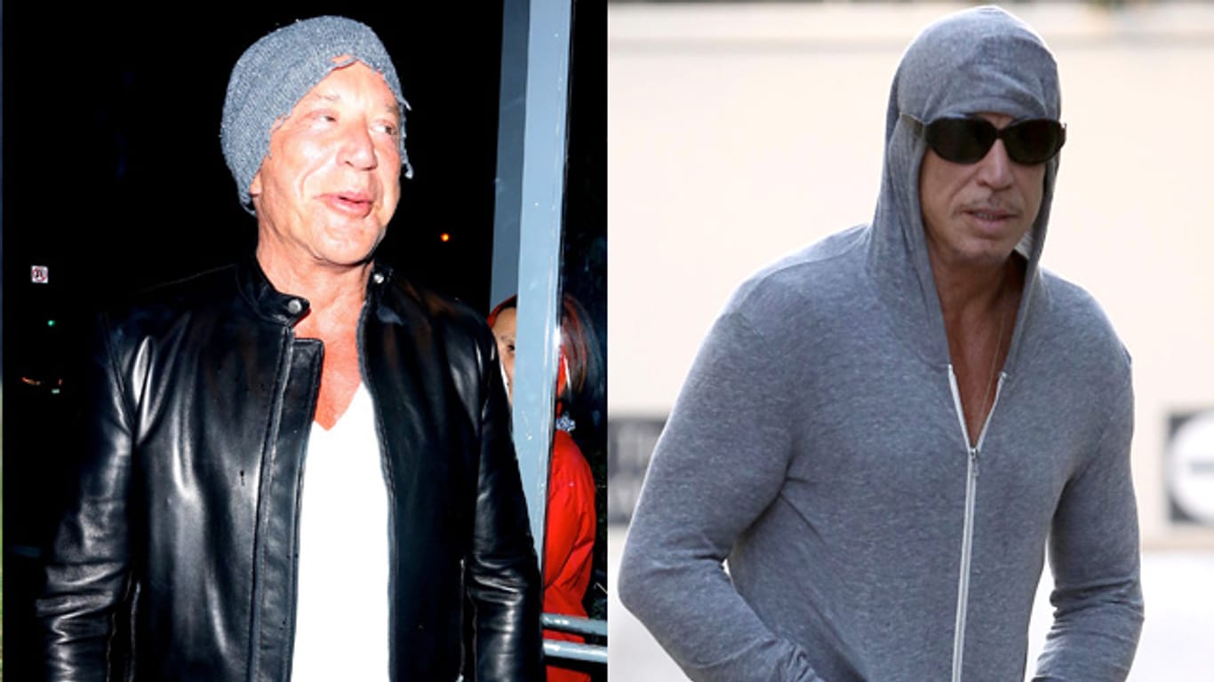 Mickey Rourke hat sich innerhalb von fünf Monaten wieder extrem verändert.