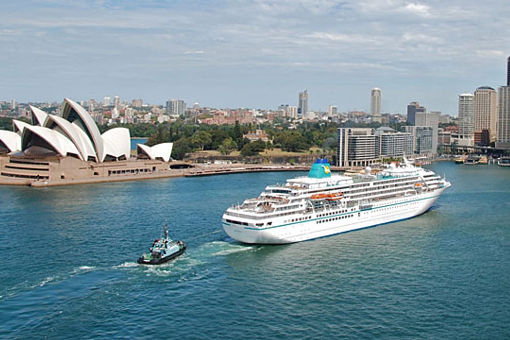 Der Hafen von Sydney ist eines der Pflichtziele auf jeder Kreuzfahrt um die Welt.