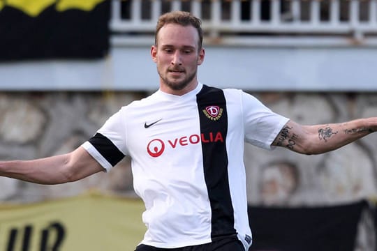 Dresdens Toni Leistner zeigt im Testspiel gegen Rubin Kasan eine engagierte Leistung.