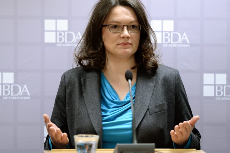 Bundesarbeitsministerin Andrea Nahles könnte bei der Umsetzung ihrer Rentenpläne ins Straucheln geraten