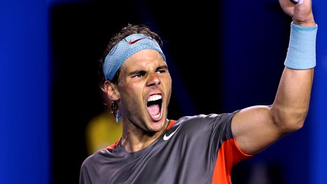 Rafael Nadal steht zum dritten Mal in seiner Tennis-Karriere im Finale der Australian Open. Rafael Nadal steht zum dritten Mal in seiner Tennis-Karriere im Finale der Australian Open.
