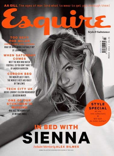 "In bed with Sienna Miller" titelt die Märzausgabe des "Esquire"-Magazin und zeigt die umwerfend schöne Schauspielerin, wie Gott sie schuf.