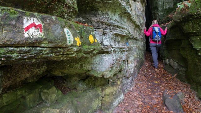 Wanderweg Mullerthal Trail in Luxemburg.