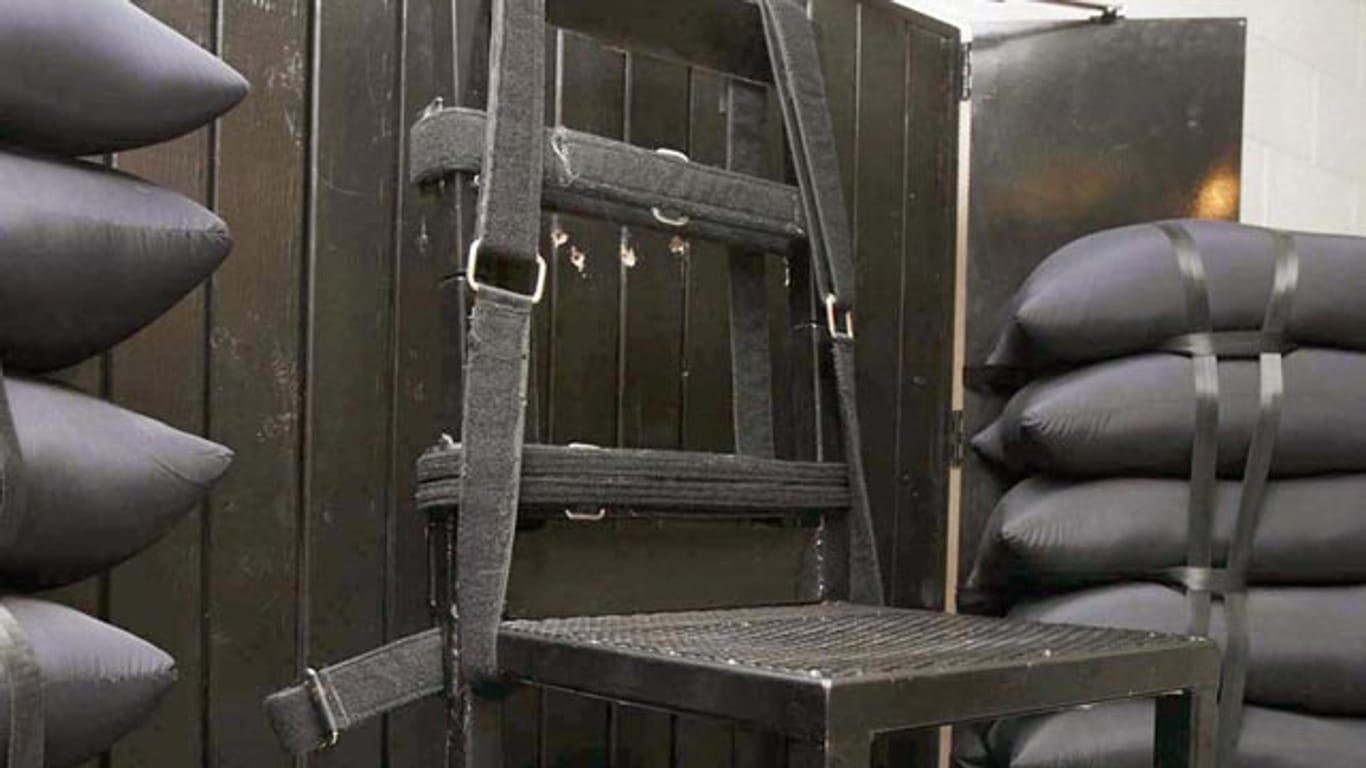 Ein Stuhl ist in der Hinrichtungskammer des Utah State Prison in Draper im US-Bundesstaat Utah.