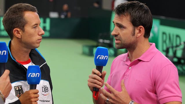 Ex-Tennisprofi Nicolas Kiefer (re.) im Gespräch mit Davis-Cup-Spieler Philipp Kohlschreiber. Ex-Tennisprofi Nicolas Kiefer (re.) im Gespräch mit Davis-Cup-Spieler Philipp Kohlschreiber.