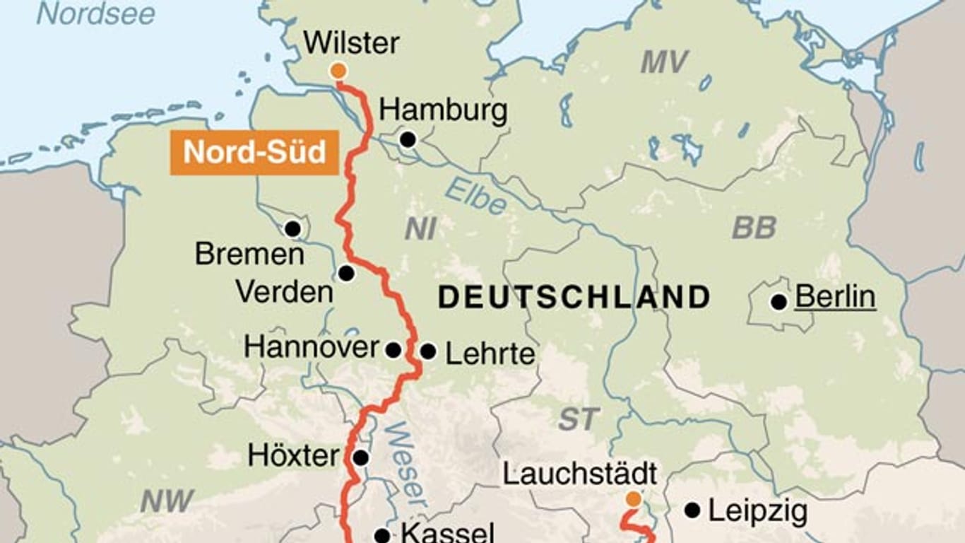 Durch riesige Stromautobahnen soll der Windstrom vom Norden in den Süden Deutschlands gelangen