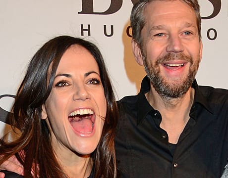 Bettina Zimmermann und Kai Wiesinger auf einer Vernissage von Hugo Boss zu Beginn der Berlinale.