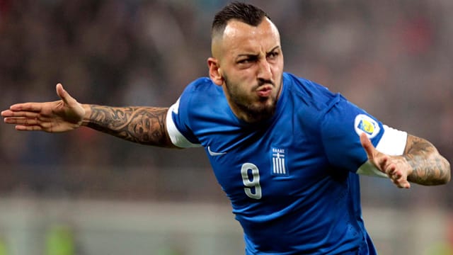 Griechenlands Nationalstürmer Konstantinos Mitroglou traf bislang fünfmal für Hellas.