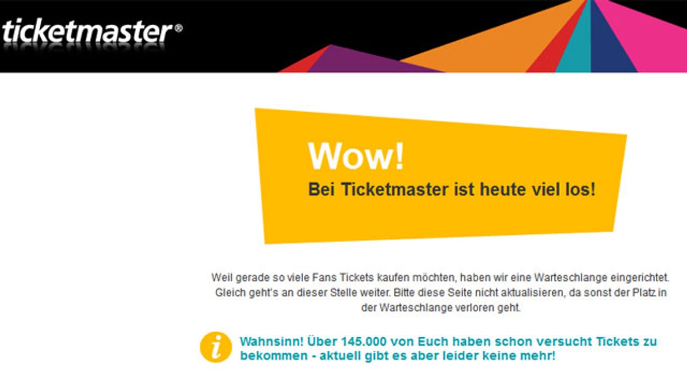 Tickets für Böhse Onkelz ausverkauft: Ticketmaster überlastet.