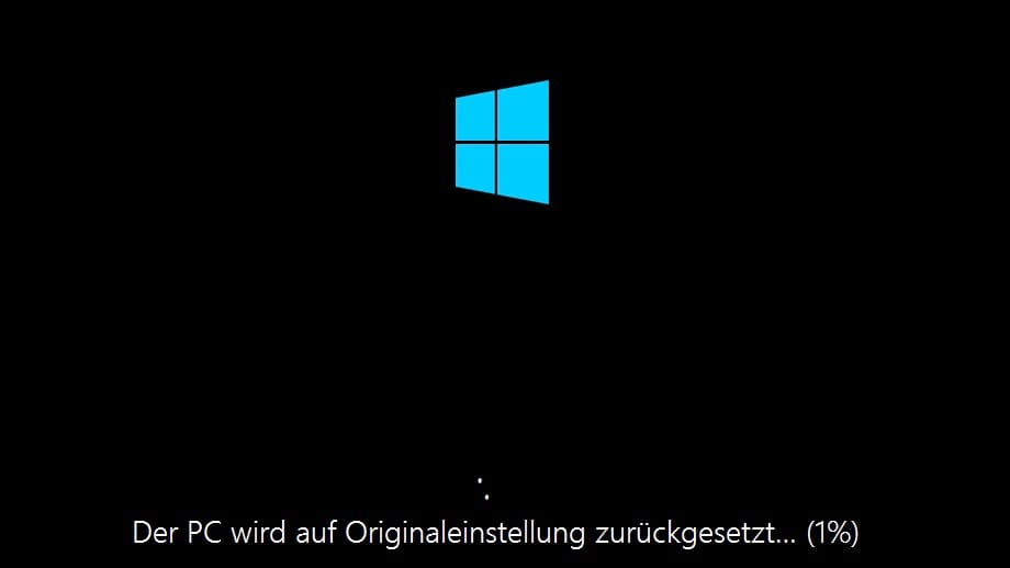 Werkseinstellung von Windows zurücksetzen