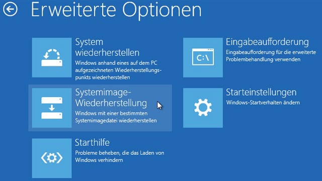 Reparaturfunktionen im Boot-Manager von Windows 8.1