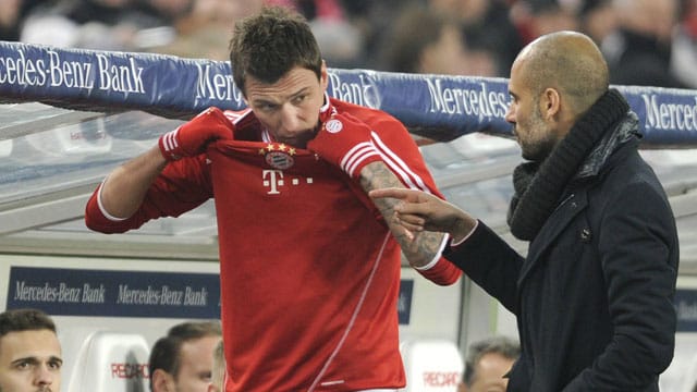 Pep Guardiola und Mario Mandzukic funken wieder auf einer Wellenlänge.