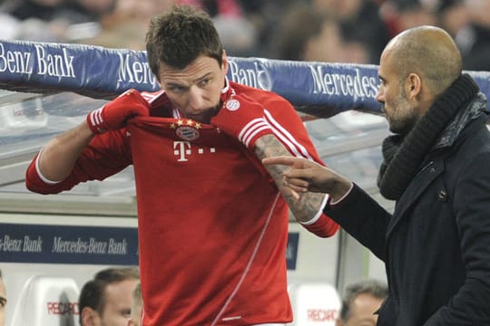 Pep Guardiola und Mario Mandzukic funken wieder auf einer Wellenlänge.