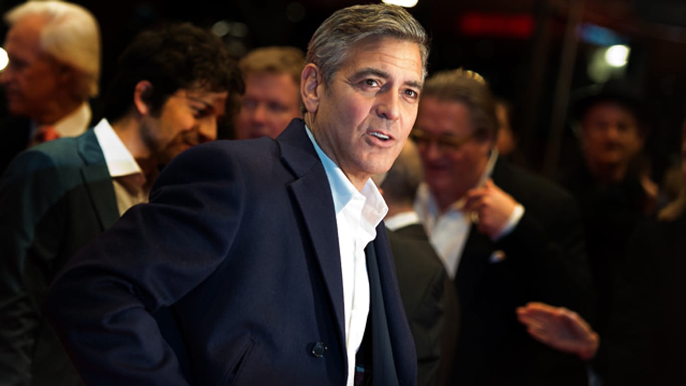 George Clooney stellte den Film "The Monuments Men" auf der Berlinale vor.