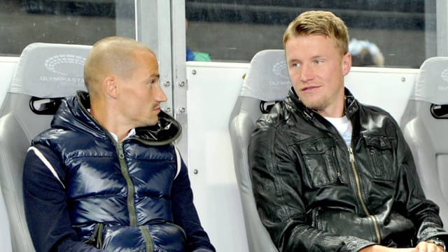 Keine Einigung mit der Hertha: Jetzt ziehen Peer Kluge (li.) und Maik Franz gegen die Alte Dame vor Gericht.