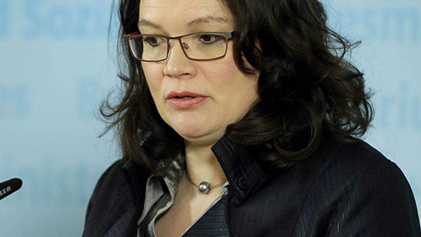 Arbeitsministerin Andrea Nahles sorgte für einen Eklat.