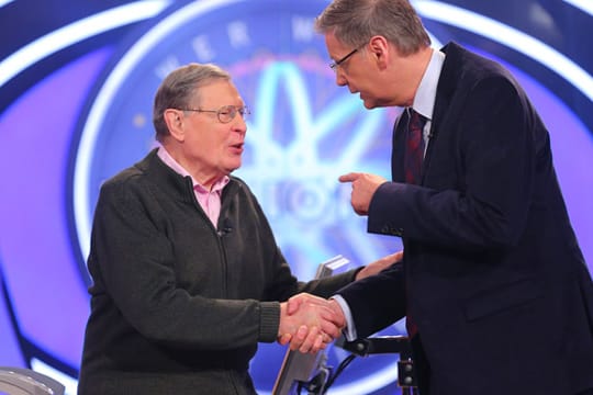 Rekord-Rentner Karlheinz sorgte bei Günther Jauch für gute Stimmung.