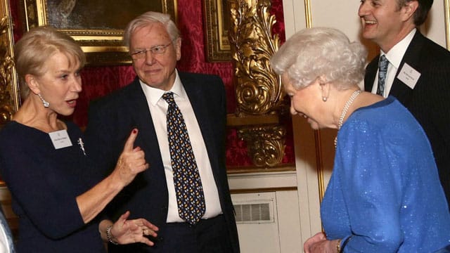 Bei ihrem Gespräch mit Helen Mirren war die britische Queen offenbar bester Stimmung.