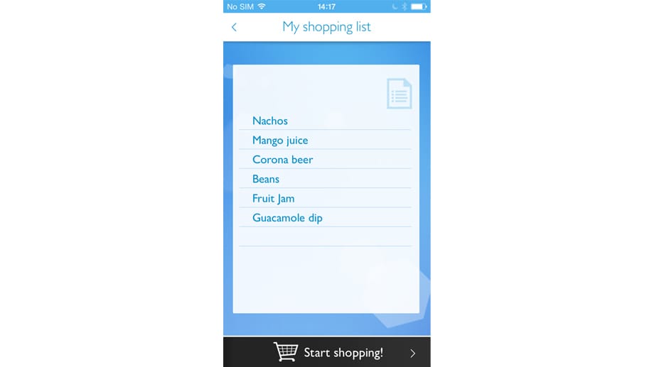 Das Supermarkt-Navi führt den Kunden anhand des Einkaufszettels.