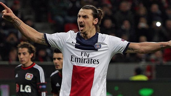 Matchwinner Zlatan Ibrahimovic: zweifacher Torschütze für PSG bei Bayer.