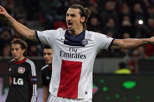 Matchwinner Zlatan Ibrahimovic: zweifacher Torschütze für PSG bei Bayer.