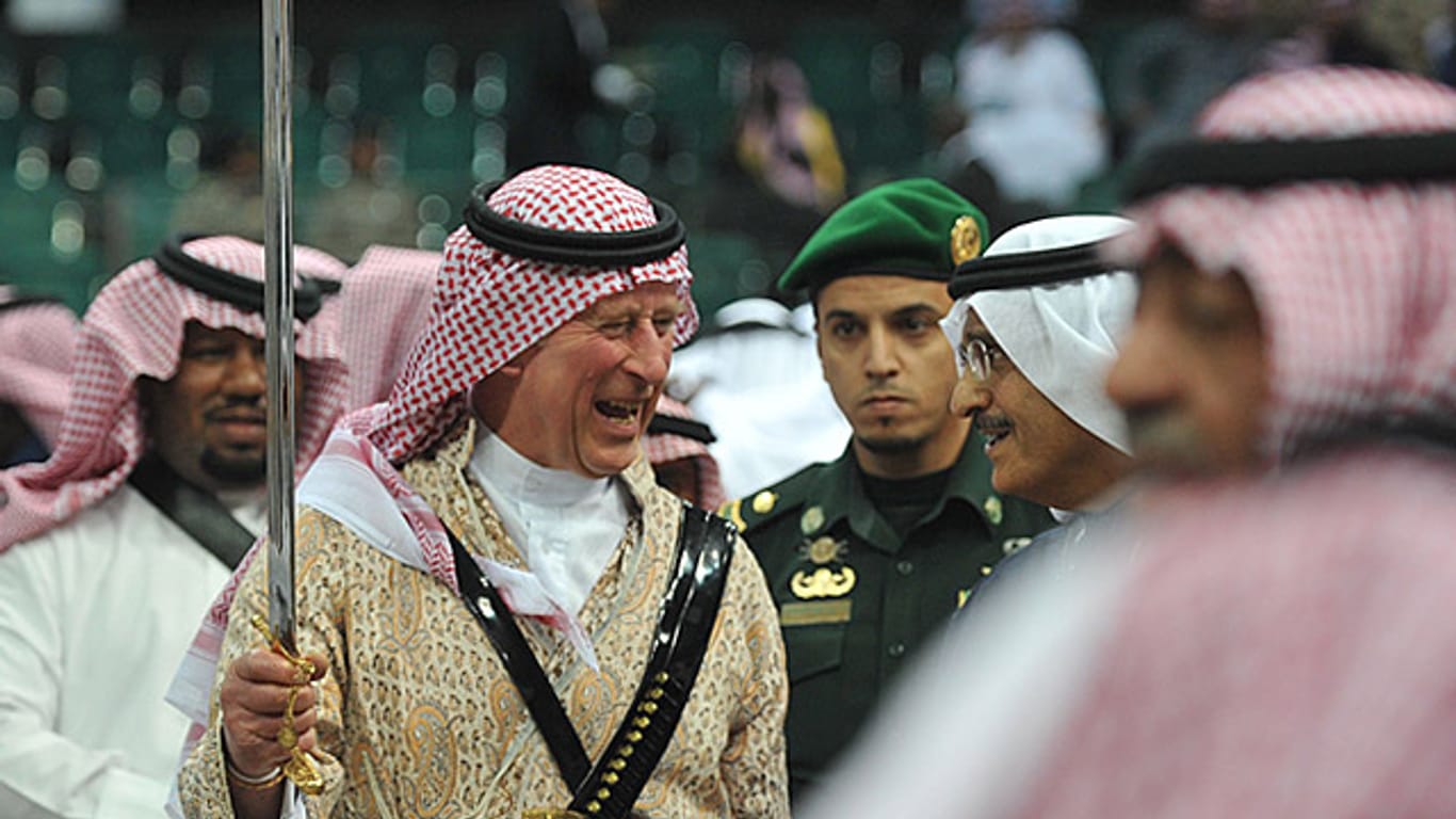 Der britische Thronfolger Prinz Charles bei seinem Besuch in Saudi-Arabien.
