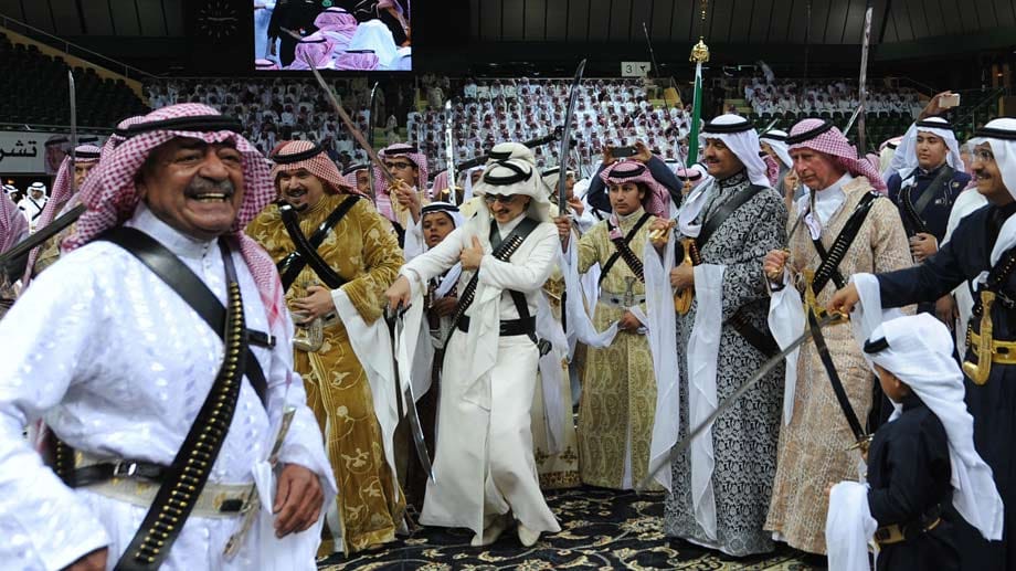 Die Stimmung bei der Eröffnung des Al-Dschadirija-Folklorefestivals in Al-Darija bei Riad war sehr ausgelassen.